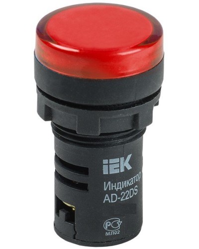 Лампа AD22DS (LED)матрица D22мм красный 230В (BLS10-ADDS-230-K04). Светосигнальный индикатор. IEK в Электростали