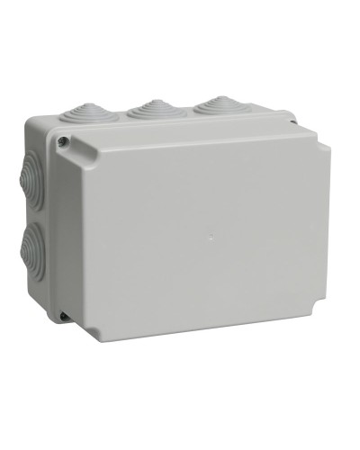 Коробка распаячная КМ41245 190х140х120 открытой проводки IP44 10 гермовводов серая (UKO10-190-140-120-K41-44). Коробка распаячная безгалогенная (HF). IEK в Электростали