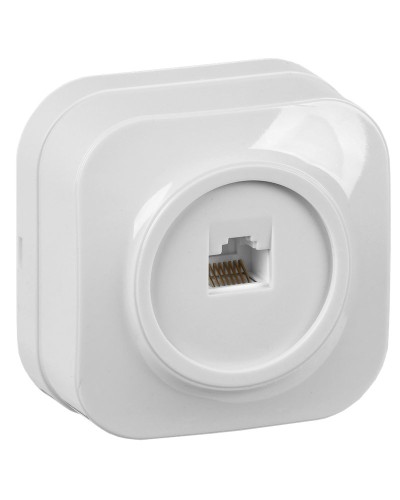 Розетка RJ45 кат.5E о/у РК10-ХБ белый IEK GLORY (EKH10-K01). Розетка компьютерная. IEK в Электростали