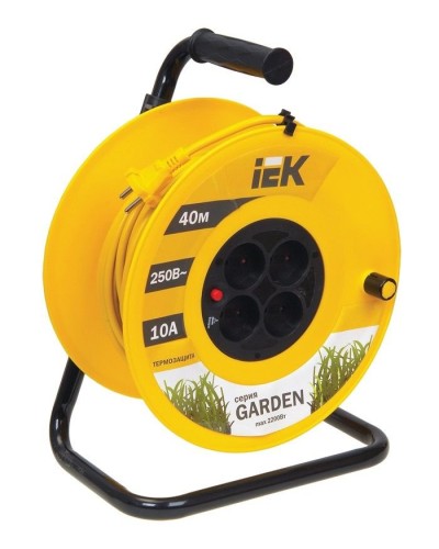 УК40 4 места, 40м (WKP23-10-04-40). Удлинитель на катушке Garden. IEK в Электростали