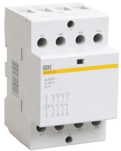 Контактор модульный КМ63-40 AC/DC (MKK21-63-40). Контактор модульный. IEK в Электростали