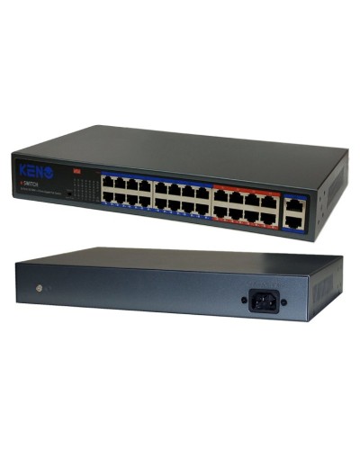 KN-SW2402POE+. Коммутатор с питанием по PoE. KENO в Электростали