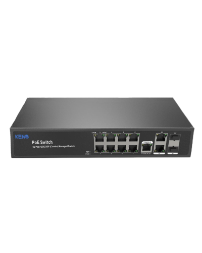 KN-SW802SFP/M2. Коммутатор с питанием по PoE. KENO в Электростали