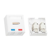 NMC-WO2UD2-FT-ST-WT. Настенная розетка. NIKOMAX