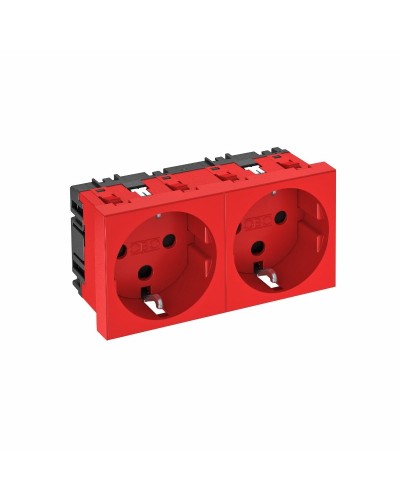 STD-D0 SRO2, (6120028). Розетка 0° двойная 2х2К+З, со шторками, 16А 250В красная. OBO Bettermann в Электростали
