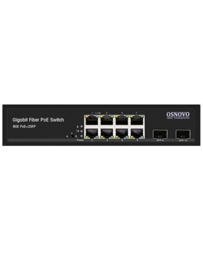SW-80802(150W). Промышленный PoE коммутатор Gigabit Ethernet на 10 портов. OSNOVO в Электростали