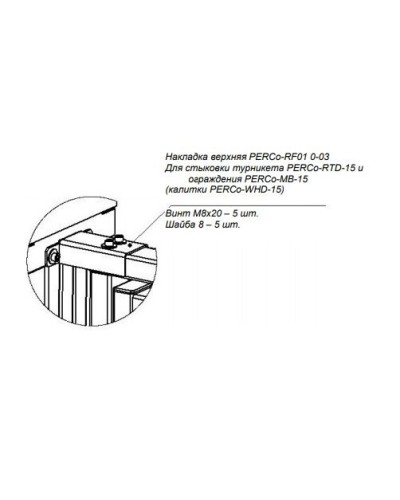 PERCo-RF01 0-03. Накладка верхняя. PERCo в Электростали