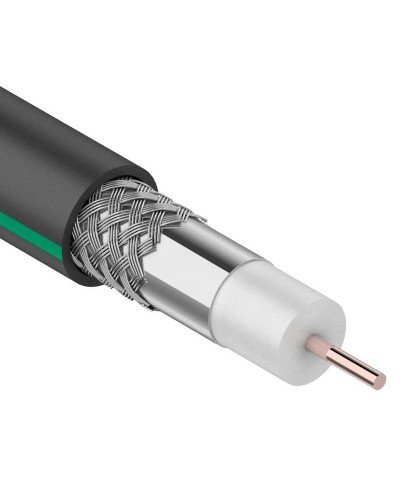 SAT 703 B, Cu/Al/Al, 75%, 75 Ом, 100 м, черный OUTDOOR. PROconnect. (01-2436-1). Кабель коаксиальный радиочастотный. PROCONNECT в Электростали