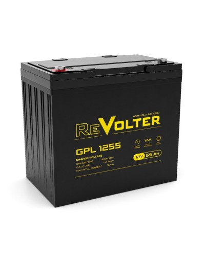 Revolter GPL 1255. Аккумулятор автомобильный герметичный свинцово-кислотный. Revolter в Электростали