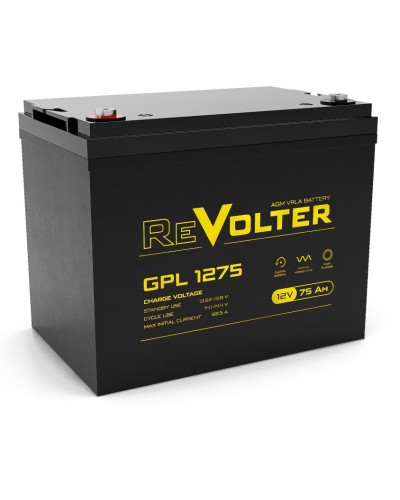 Revolter GPL 1275. Аккумулятор автомобильный герметичный свинцово-кислотный. Revolter в Электростали