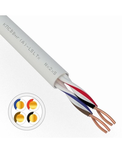 КПСВВнг(А)-LSLTx 2х2х0,5 REXANT (01-4875). Кабель для систем передачи данных пониженной пожароопасности c низким дымо- и газовыделением, с низкой токсичностью продуктов горения. Rexant в Электростали