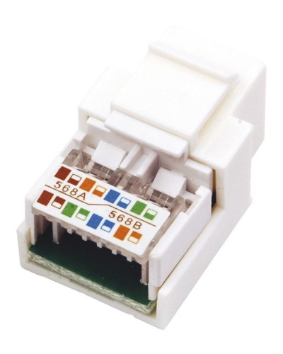 Модуль Keystone Jack RJ-45(8P8C), UTP, CAT 5e, тип 180 градусов, белый REXANT (03-1011). Модуль Keystone Jack. Rexant в Электростали