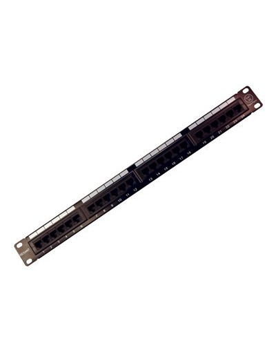 Коммутационная панель, 19", 1U, 24 порта RJ-45, категория 5e, UTP неэкранированная, черная Rexant (04-0021): Патч-панель 19" в Электростали