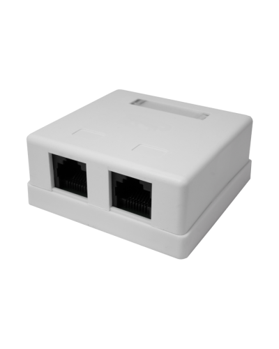 Розетка настенная RJ-45, 8P8C, Cat.5e, 2 порта UTP (10-0309): Компьютерная розетка в Электростали