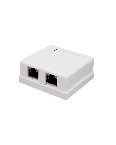 Розетка настенная RJ-45, 8P8C, Cat.6, 2 порта FTP (10-0353): Компьютерная розетка в Электростали