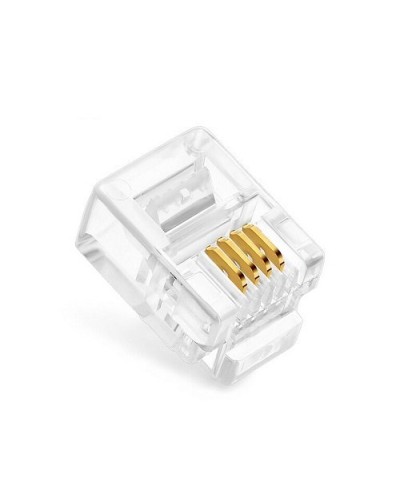 Коннекторы 6P4C (RJ-11) (100шт) (10-0227). Телефонный разъем 6P4C (RJ-11). SUPRLAN в Электростали