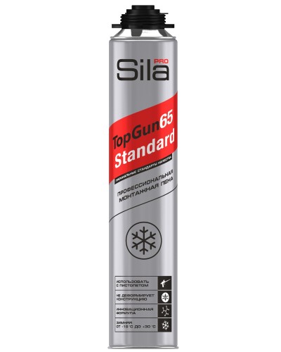 Пена монтажная Sila Pro TopGun 65 STANDARD winter, 850 мл. Пена монтажная профессиональная. Sila в Электростали