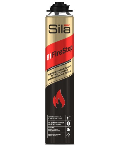 Пена огнестойкая Sila Pro B1 Firestop, 750 мл: Пена монтажная профессиональная в Электростали