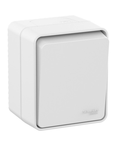 AtlasDesign PROFI54 выключатель 1-клавишный, открытой установки, белый (ATN540111). Выключатель. Systeme Electric в Электростали