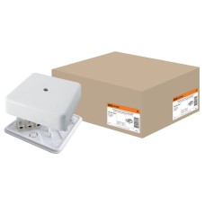 Коробка КР 75х75х20 ОП с клеммной колодкой, белая, IP40 (SQ1401-0204). Распаячная коробка. TDM ЕLECTRIC