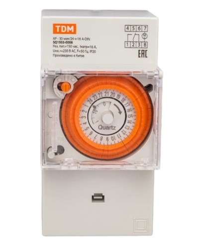 АР-30мин/24ч-16А-DIN (3 модуля) TDM (SQ1503-0006). Аналоговое суточное реле. TDM ЕLECTRIC в Электростали