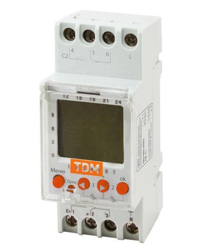 ТЭ822-2кан-1мин/7дн-44on/off-2х16А-DIN TDM (SQ1503-0003). Таймер электронный. TDM ЕLECTRIC в Электростали