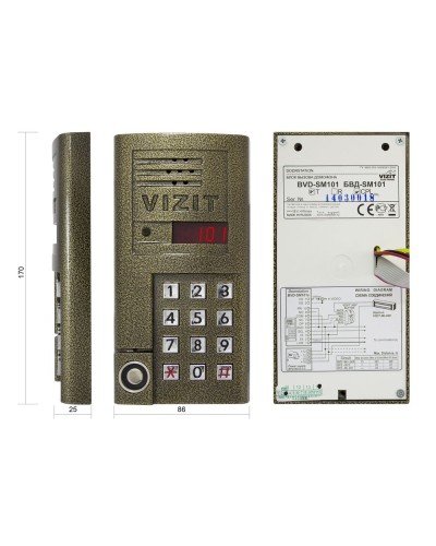 БВД-SM101TCPL. Вызывная панель цветная. VIZIT в Электростали