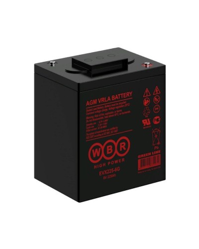 WBR EVX225-6G. Аккумулятор герметичный свинцово-кислотный. WBR в Электростали