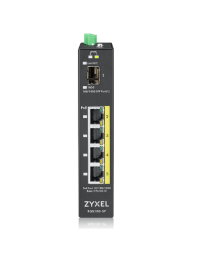RGS100-5P-ZZ0101F. Промышленный PoE+ коммутатор. ZYXEL в Электростали