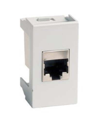 Розетка RJ-45 Viva 1 модуль серая (45138): Розетка компьютерная с одним разъёмом в Электростали
