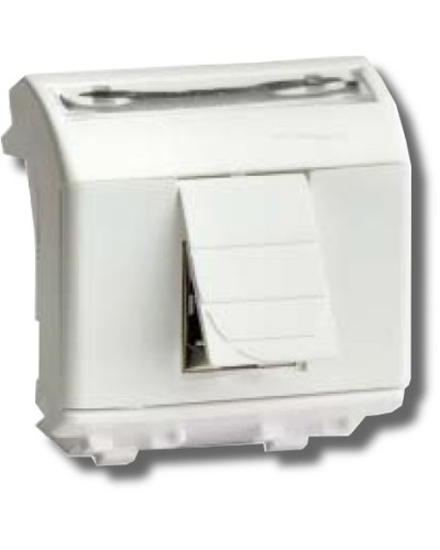 Розетка RJ-45 Brava 2 модуля белая (76655B): Розетка компьютерная с двумя разъёмами в Электростали