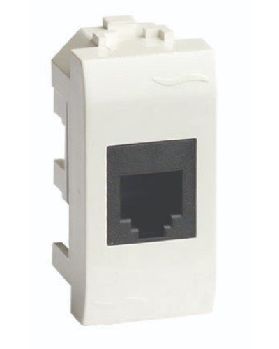 Розетка RJ-45 Brava 1 модуль слоновая кость (75654S): Розетка компьютерная с одним разъёмом в Электростали