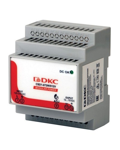 Источник питания однофазный, 72Вт, 3А, 24В (XCSD1072W024VAA). Источник питания  MODULAR POWER однофазный. ДКС в Электростали