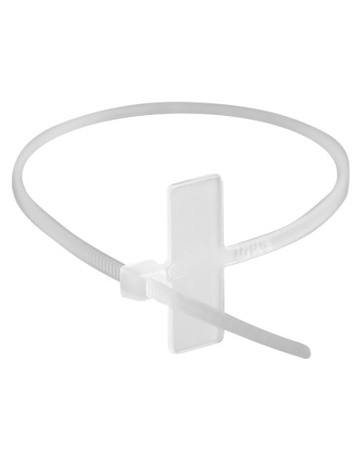 Хомут 2,5x110 белый (100шт) (252110SR-M): Хомут маркировочный, горизонтальная табличка под замком 20x9 в Электростали