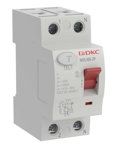YON MAX MDL100 ВДТ, 2P, 30mA, 25A, АС (MDL100-2P2-25-AC). Автоматический выключатель дифференциальный (УЗО). ДКС в Электростали