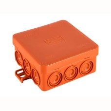 Коробка JBL085 85х85х38, 12 вых., 10P (0,15...2,5мм²) (43365HF). Коробка монтажная, огнестойкая, без галогена. Экопласт