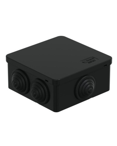 Коробка JBS101 100х100х55, 6 вых., IP55, черная (44037BL-1). Коробка монтажная. Экопласт в Электростали