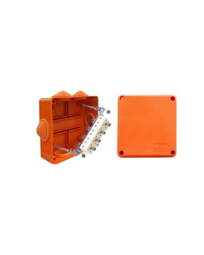 Коробка JBS100 100х100х55, 6 вых., 5P (0,15…4мм²) (43227HF). Коробка монтажная, огнестойкая, без галогена. Экопласт в Электростали