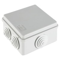 Коробка JBS101 100х100х55, 6 вых., IP55, серая (44037). Коробка монтажная. Экопласт