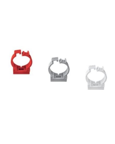 Ecoplast держатель с защелкой для труб D25, АБС, красный (50 шт) (49625-50). Держатель с защелкой для аспирационной системы. Экопласт в Электростали