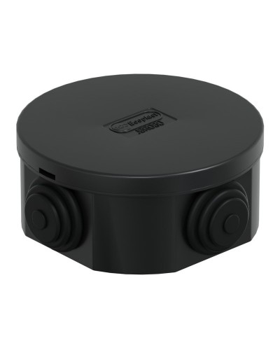 Коробка JBR080 D=80х40, 4 вых., IP44, черная (44005BL-1). Коробка монтажная. Экопласт в Электростали