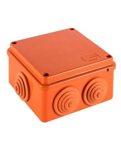 Коробка JBS100 100х100х55, 6 вых., 4P (1,5-10мм²) (43347HF): Коробка монтажная, огнестойкая, без галогена в Электростали