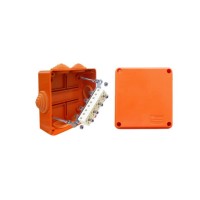 Коробка JBS100 100х100х55, 6 вых., 6P (0,15...2,5мм²) (43017HF): Коробка монтажная, огнестойкая, без галогена