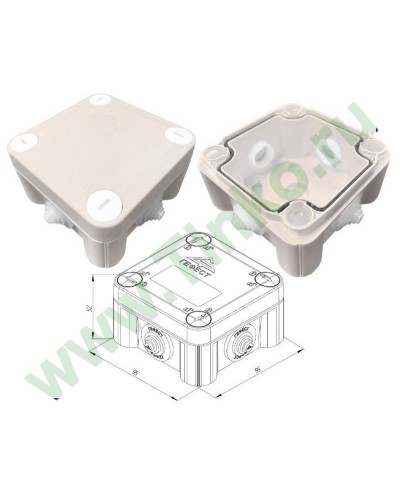 КМ-1010(П)-IP55. Коробка монтажная. Гефест в Электростали