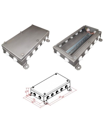 КМ IP55-1530, 14 вводов, нержавейка. Коробка монтажная электротехническая. Гефест в Электростали