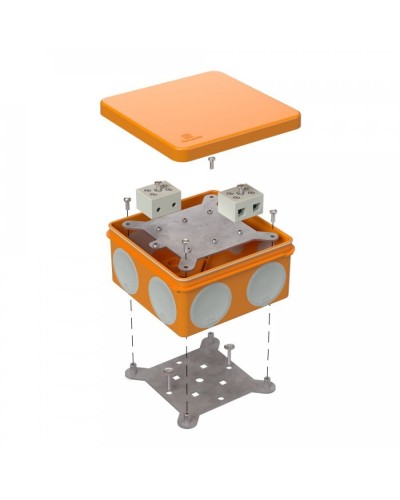 Коробка огнестойкая 60-0300-FR6.0-4 Е15-Е120 100х100х50. Коробка огнестойкая для открытой установки. Промрукав в Электростали