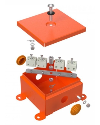 Коробка металлическая огнестойкая 110х110х65 (70-0360-FR2.5-4). Коробка металлическая огнестойкая. Промрукав в Электростали