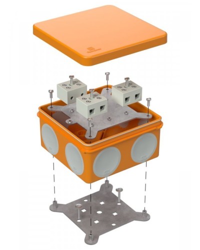 Коробка огнестойкая 100х100х50 (60-0300-FR10.0-6). Коробка огнестойкая для открытой установки. Промрукав в Электростали