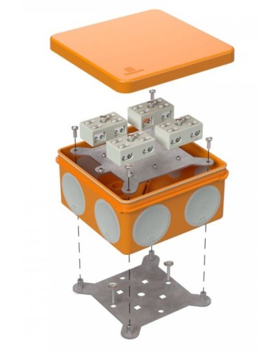 Коробка огнестойкая 100х100х50 (60-0300-FR6.0-4-8-Р Е15-Е60). Коробка огнестойкая для открытой установки. Промрукав в Электростали