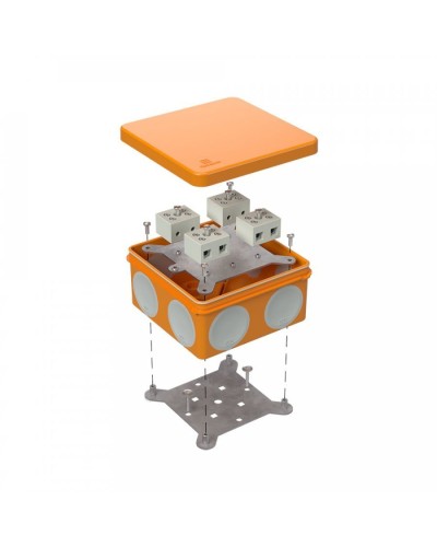 Коробка огнестойкая 100х100х50 (60-0300-FR10.0-8). Коробка огнестойкая для открытой установки. Промрукав в Электростали
